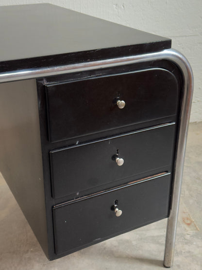 Modernist Chrome Bauhaus Desk, c. 1940