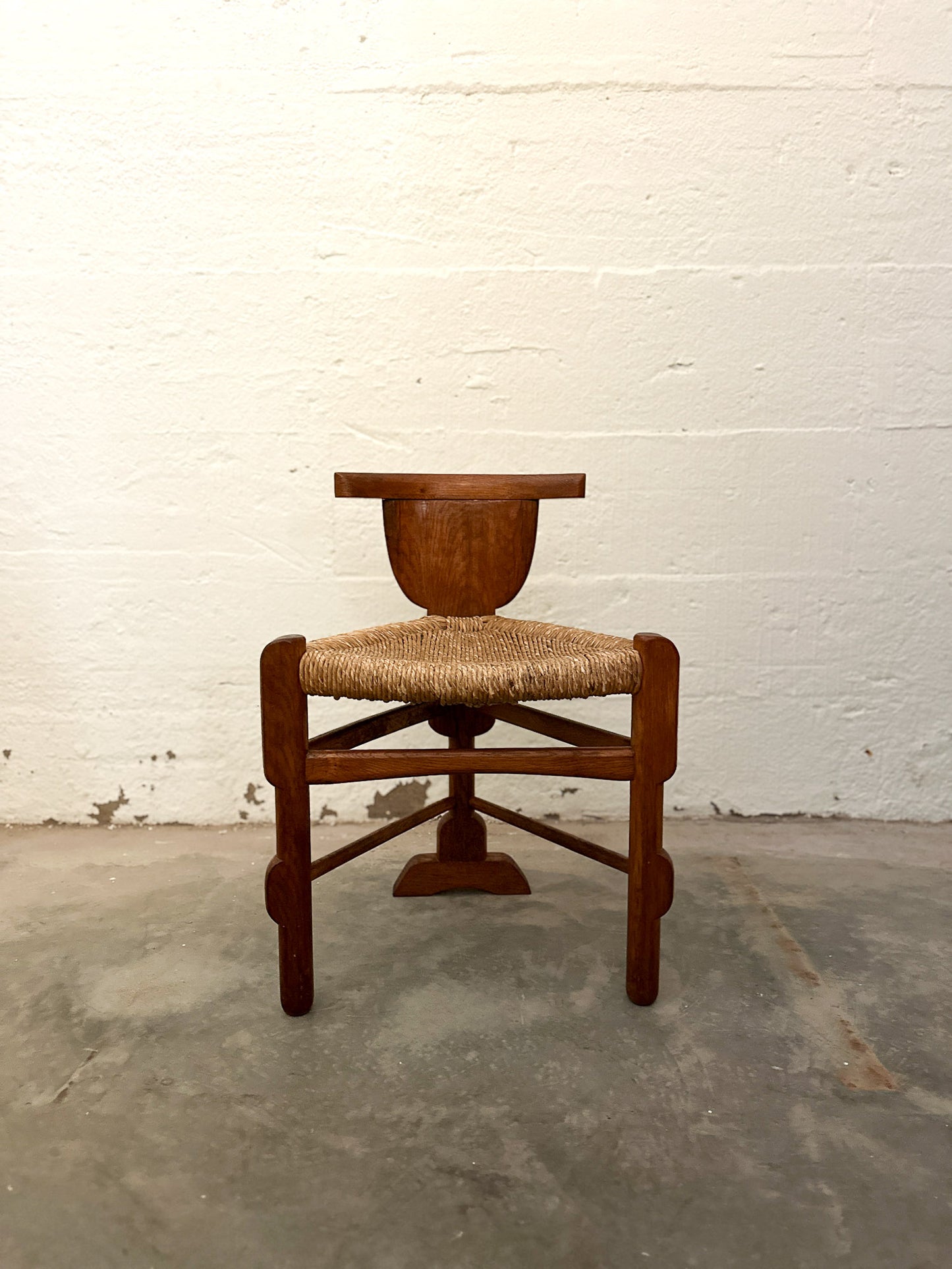 Bernhard Hoetger Sculptural Tripod Chair, c. 1920