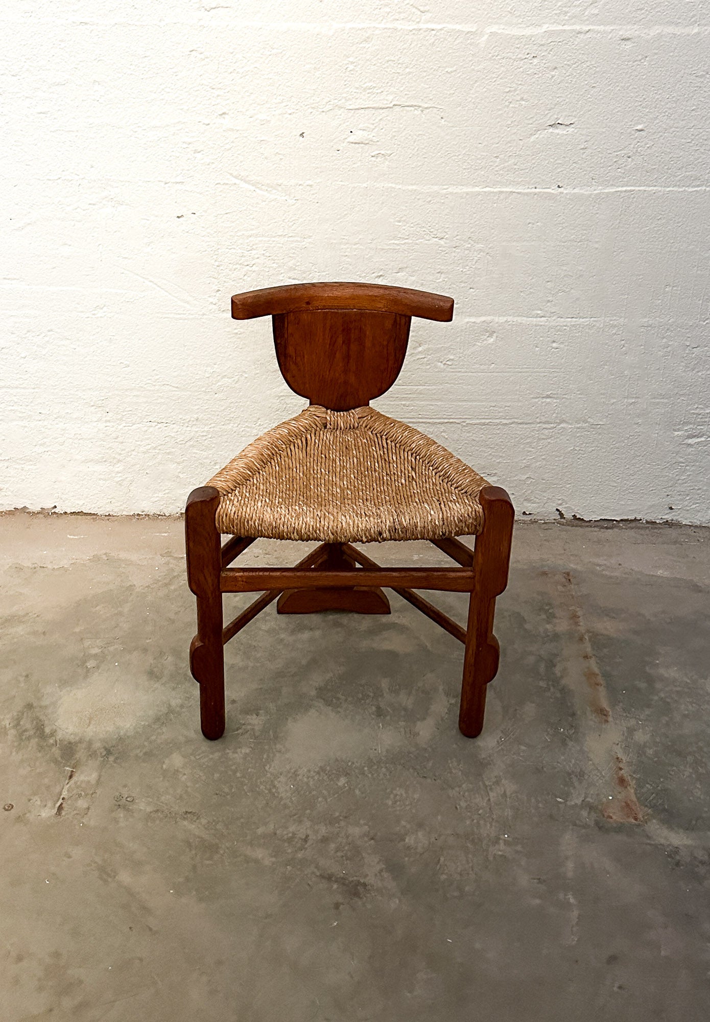 Bernhard Hoetger Sculptural Tripod Chair, c. 1920