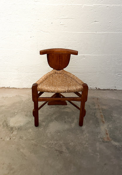 Bernhard Hoetger Sculptural Tripod Chair, c. 1920