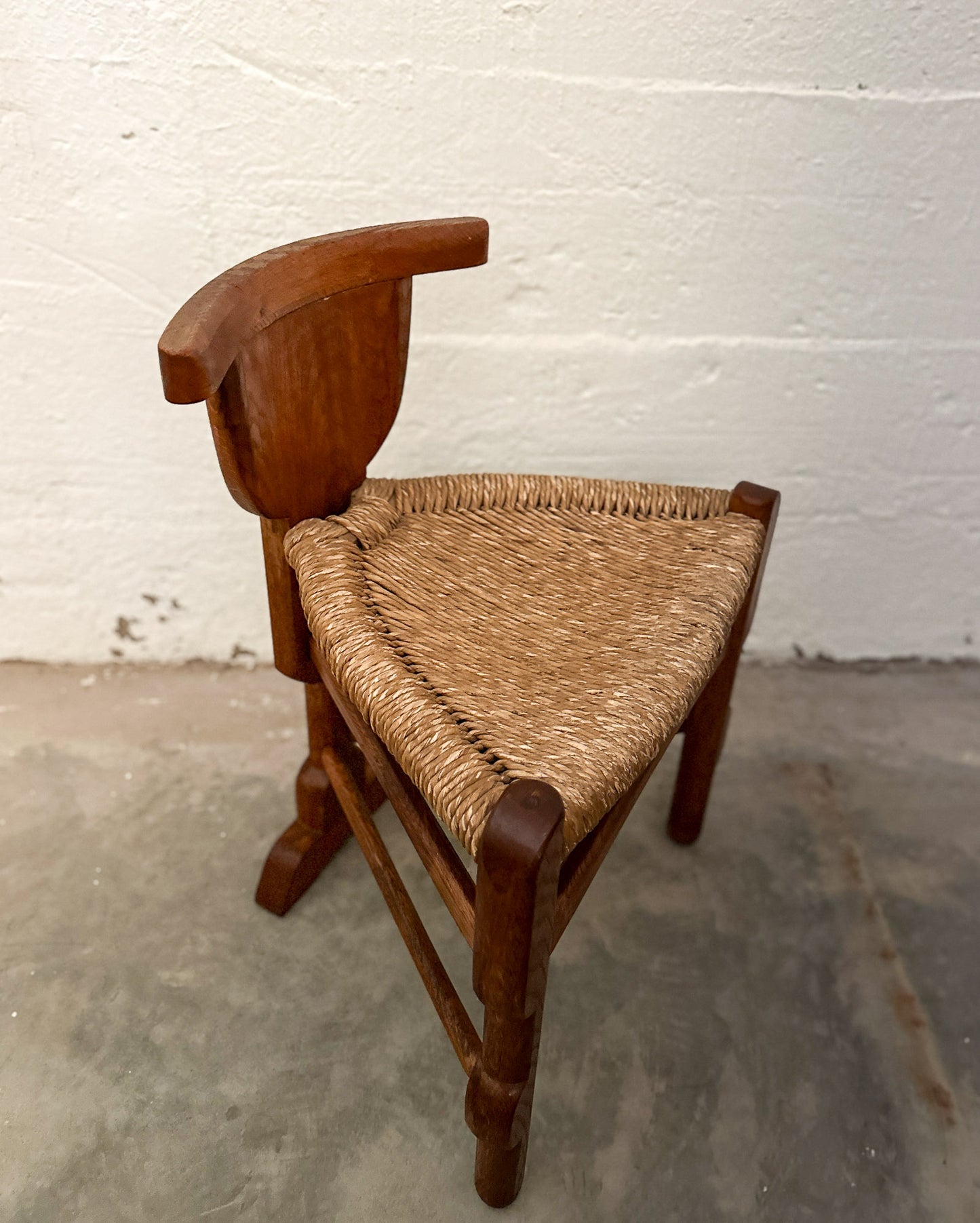 Bernhard Hoetger Sculptural Tripod Chair, c. 1920