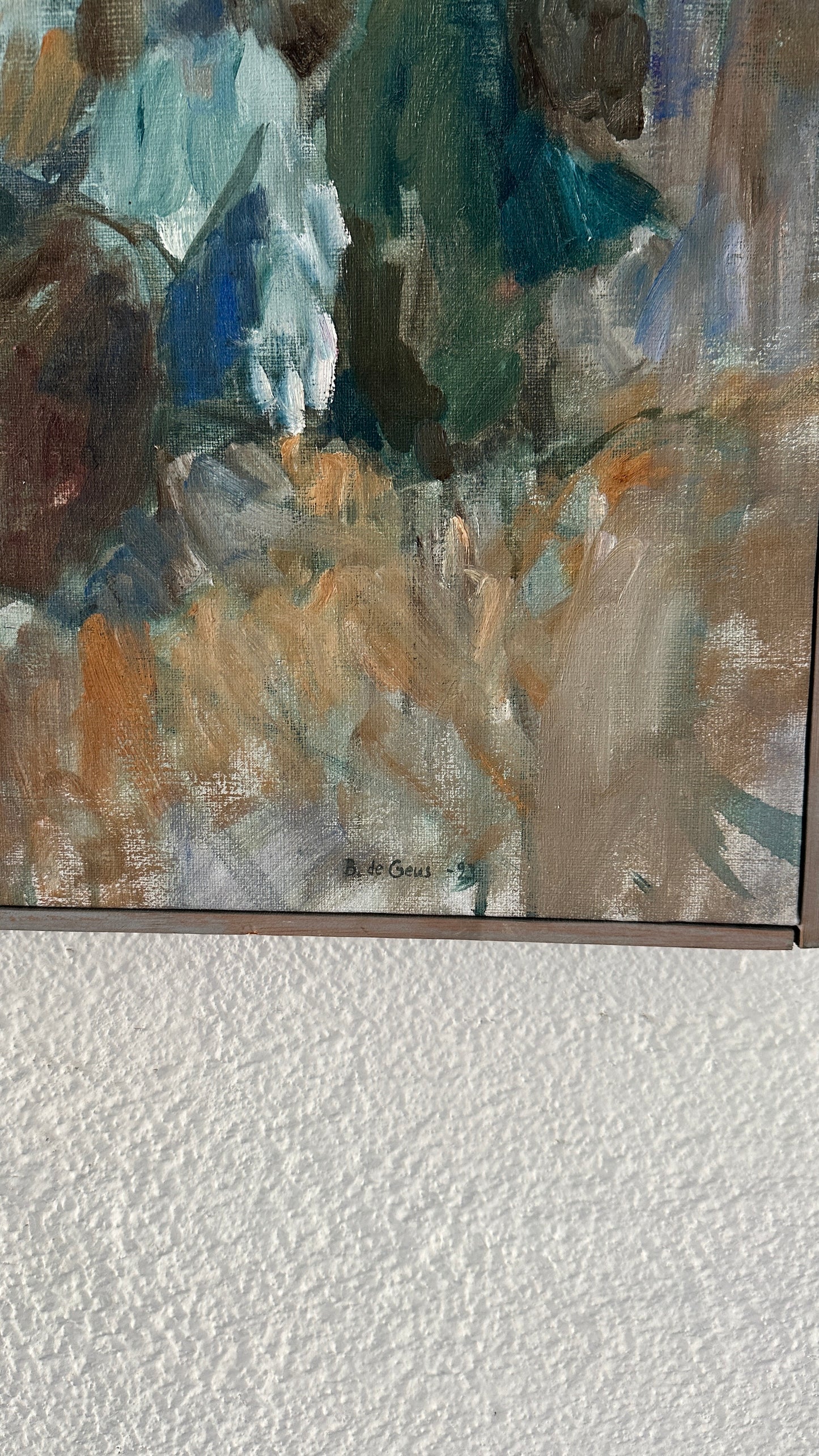 “Shades Of Blue” Oil on Canvas, late 20th Century