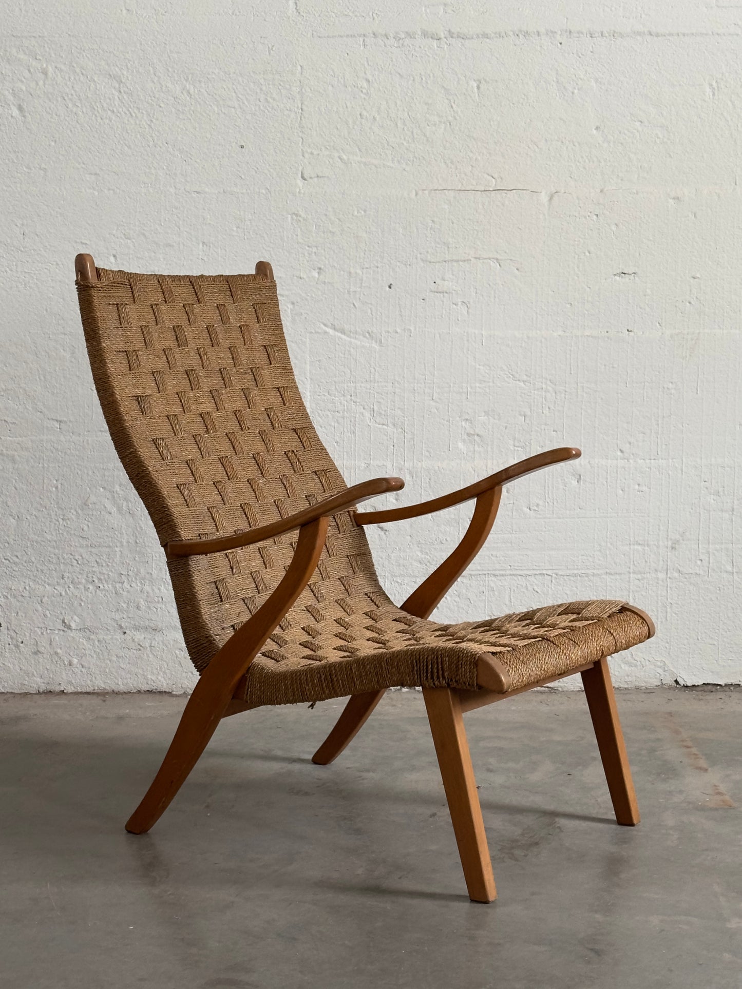 Axel Larsson Woven Armchair for Bodafors c. 1950