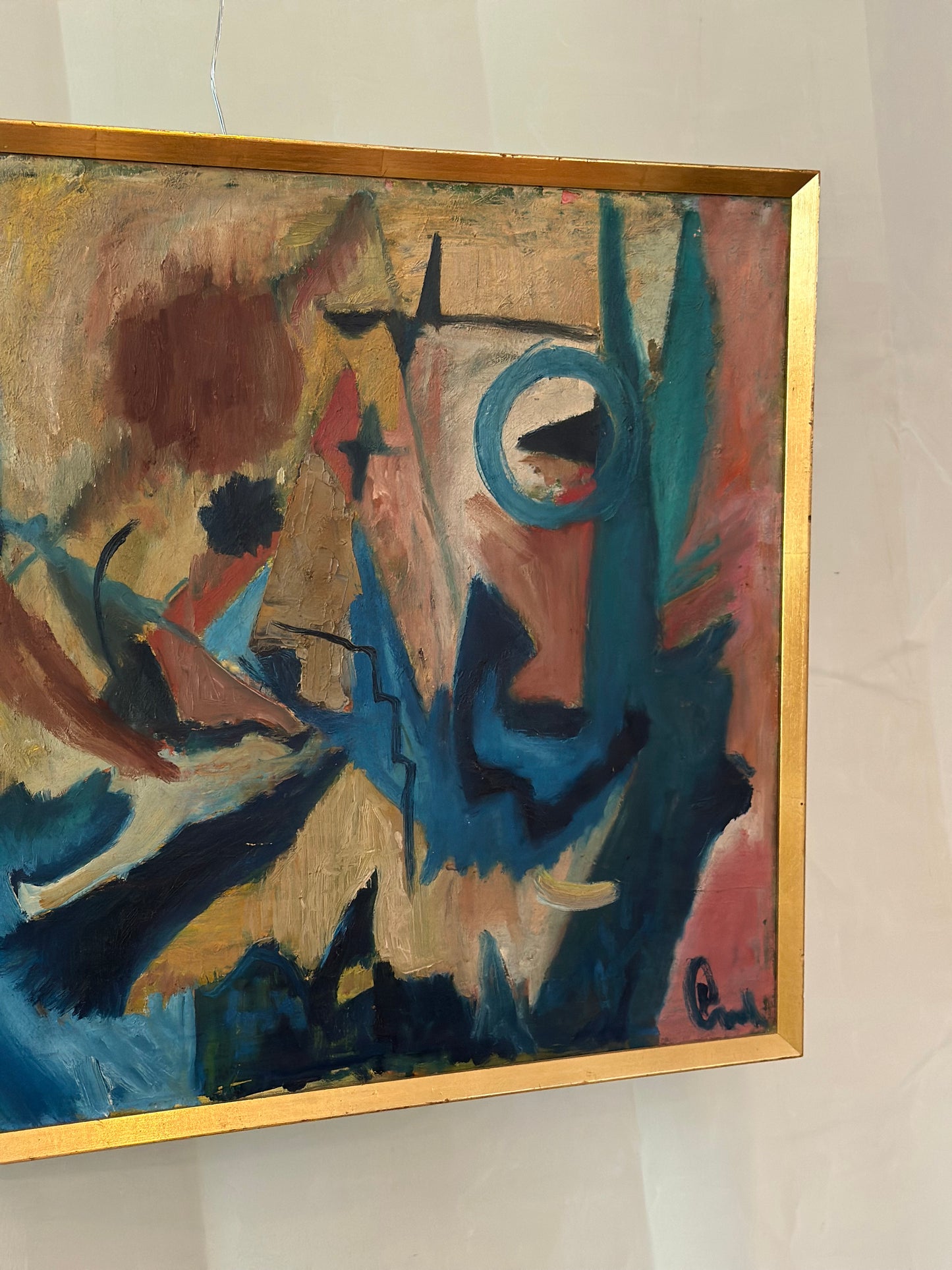 Composition No. 1 Oil on Canvas, Danish Artist, c. 1945