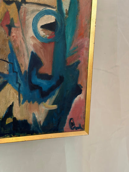 Composition No. 1 Oil on Canvas, Danish Artist, c. 1945