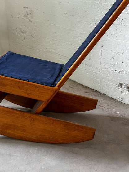 Handmade American Architectural Craft Rocker, 20th Century