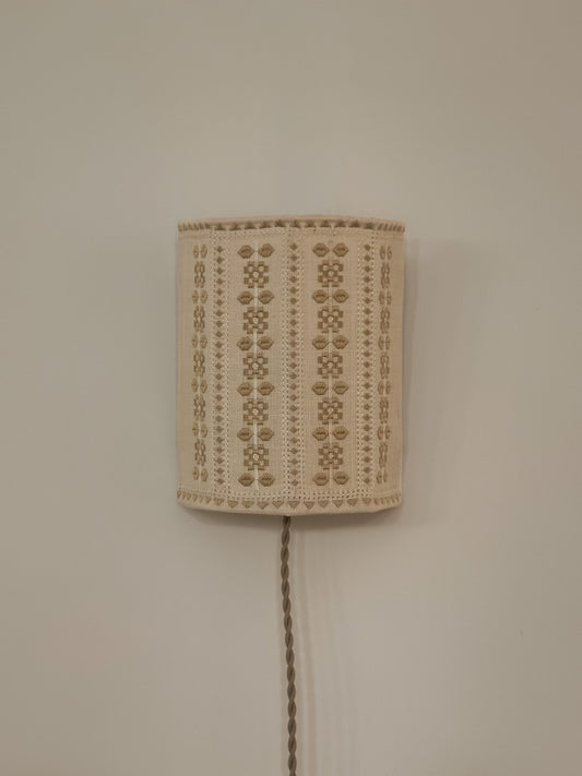 Embroidered Fabric Wall Sconce, Sweden