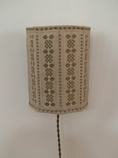 Embroidered Fabric Wall Sconce, Sweden