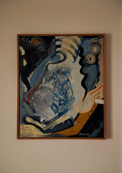 Blue Abstraction, Oil on Canvas