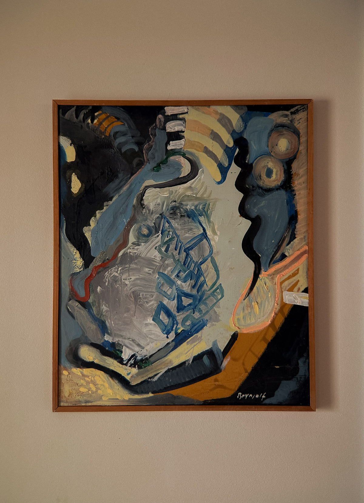 Blue Abstraction, Oil on Canvas