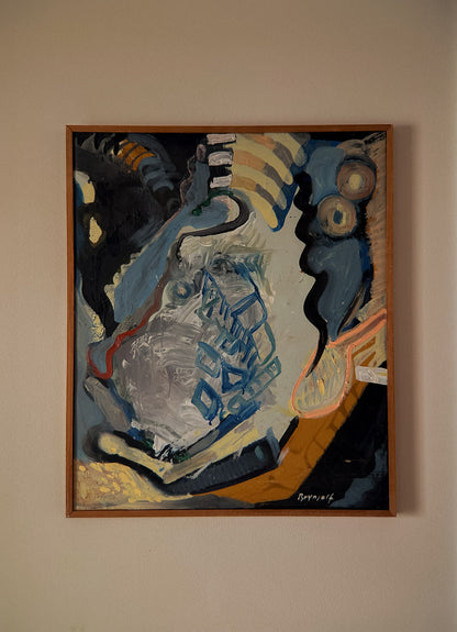 Blue Abstraction, Oil on Canvas
