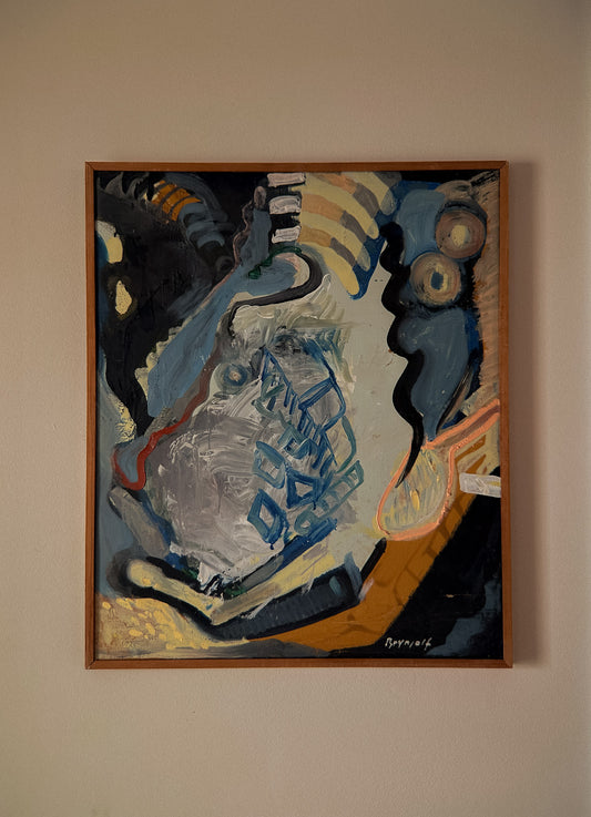 Blue Abstraction, Oil on Canvas