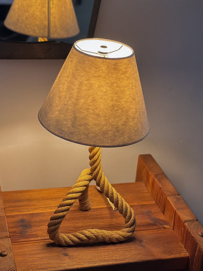 Braided Rope Table Lamp, France, Mid 20th C.