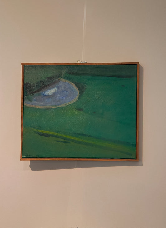 Reflections in Green, Oil on Canvas, France