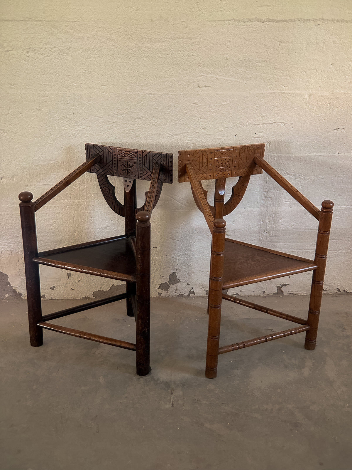 Friar Chair, Early 20th Century - Two Available