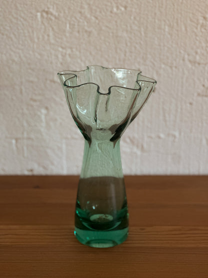 Helena Tynell 'Plissé' Vase made for Riihimäkn Lasi Oy, Finland c. 1940