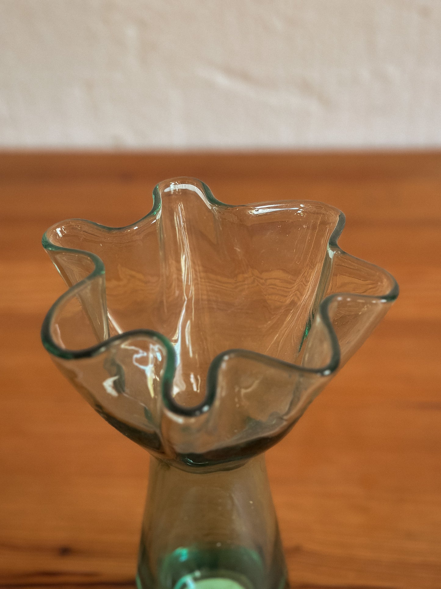 Helena Tynell 'Plissé' Vase made for Riihimäkn Lasi Oy, Finland c. 1940