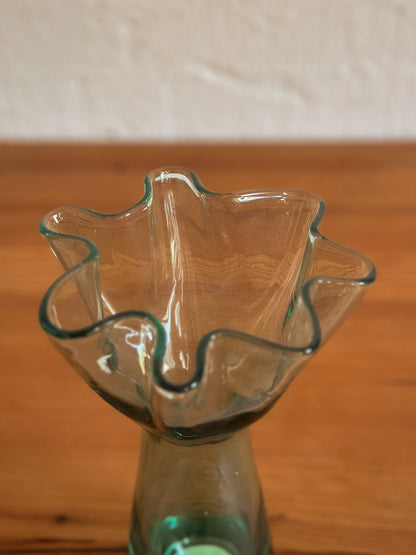 Helena Tynell 'Plissé' Vase made for Riihimäkn Lasi Oy, Finland c. 1940
