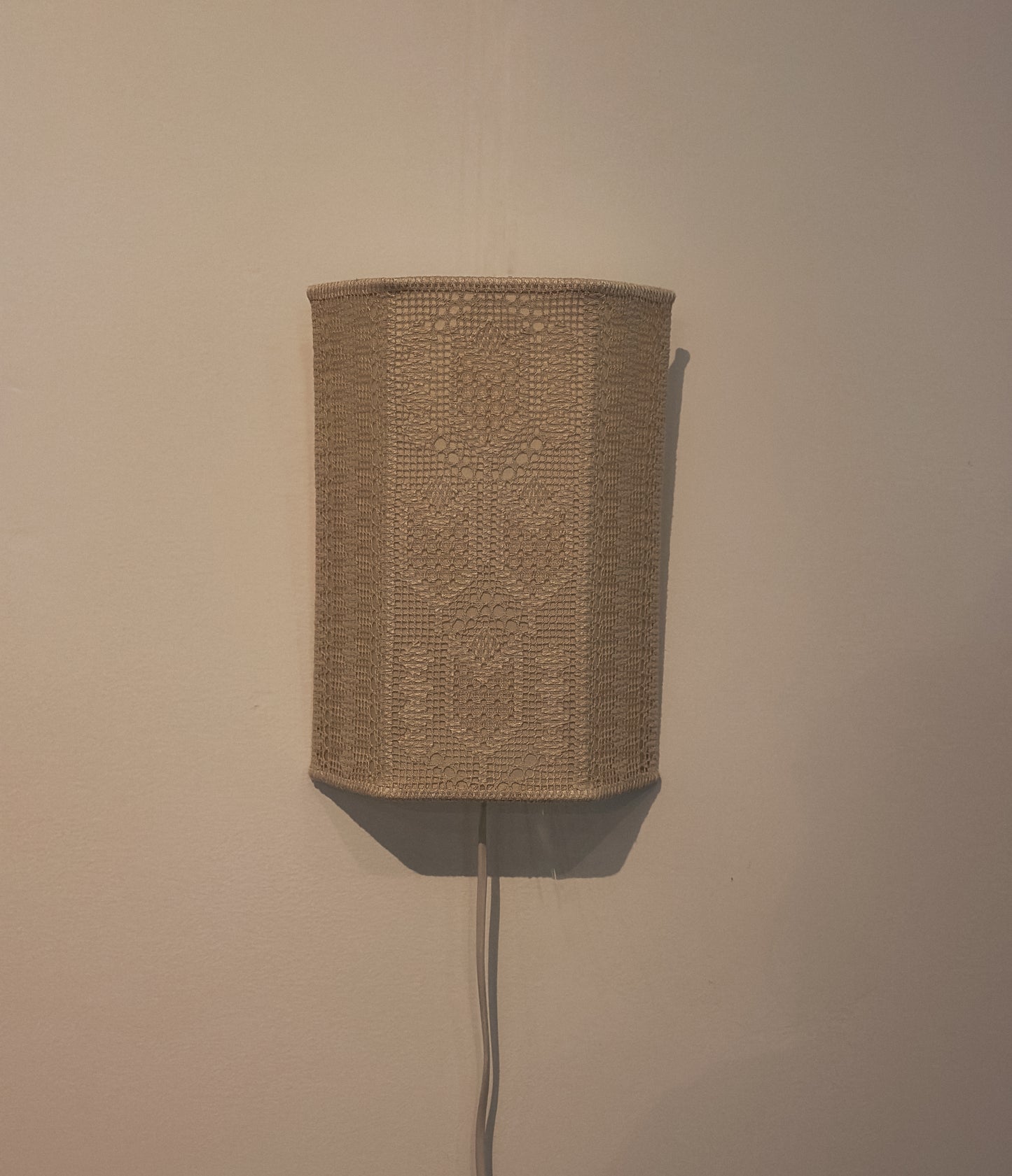 Swedish Embroidery Textile Wall Sconce