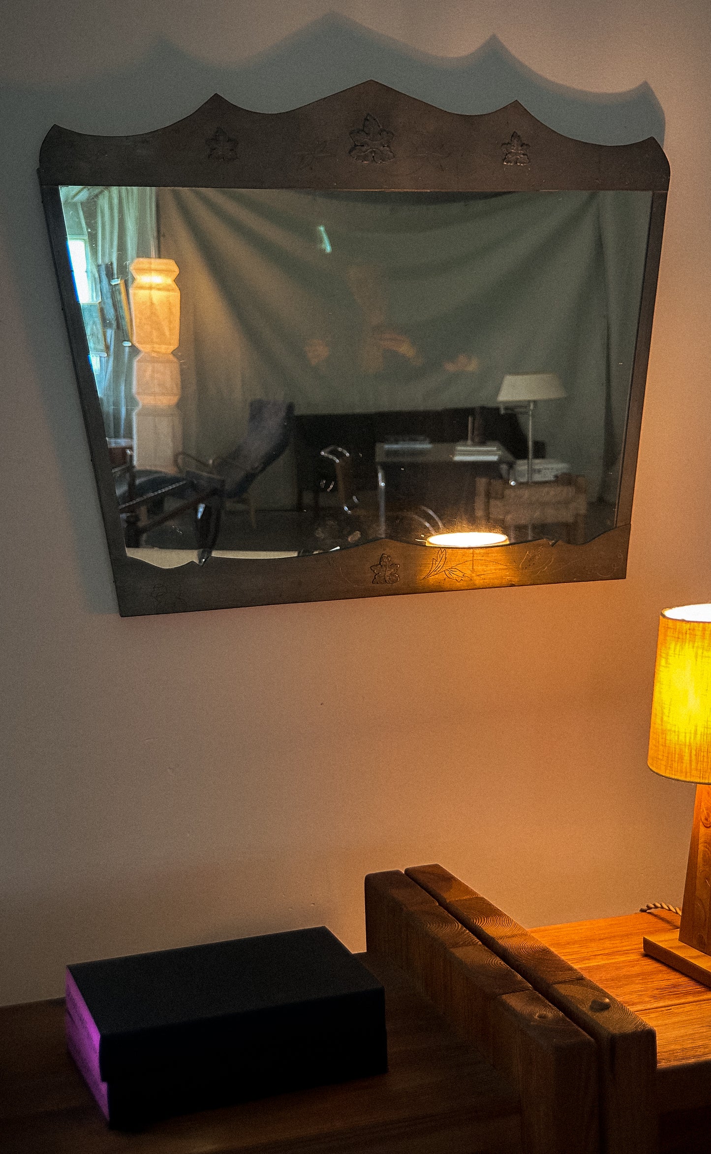Swedish Grace Pewter Mirror by Mattinsson Aktiebolaget, c. 1930