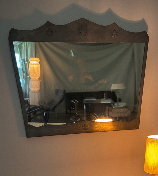 Swedish Grace Pewter Mirror by Mattinsson Aktiebolaget, c. 1930