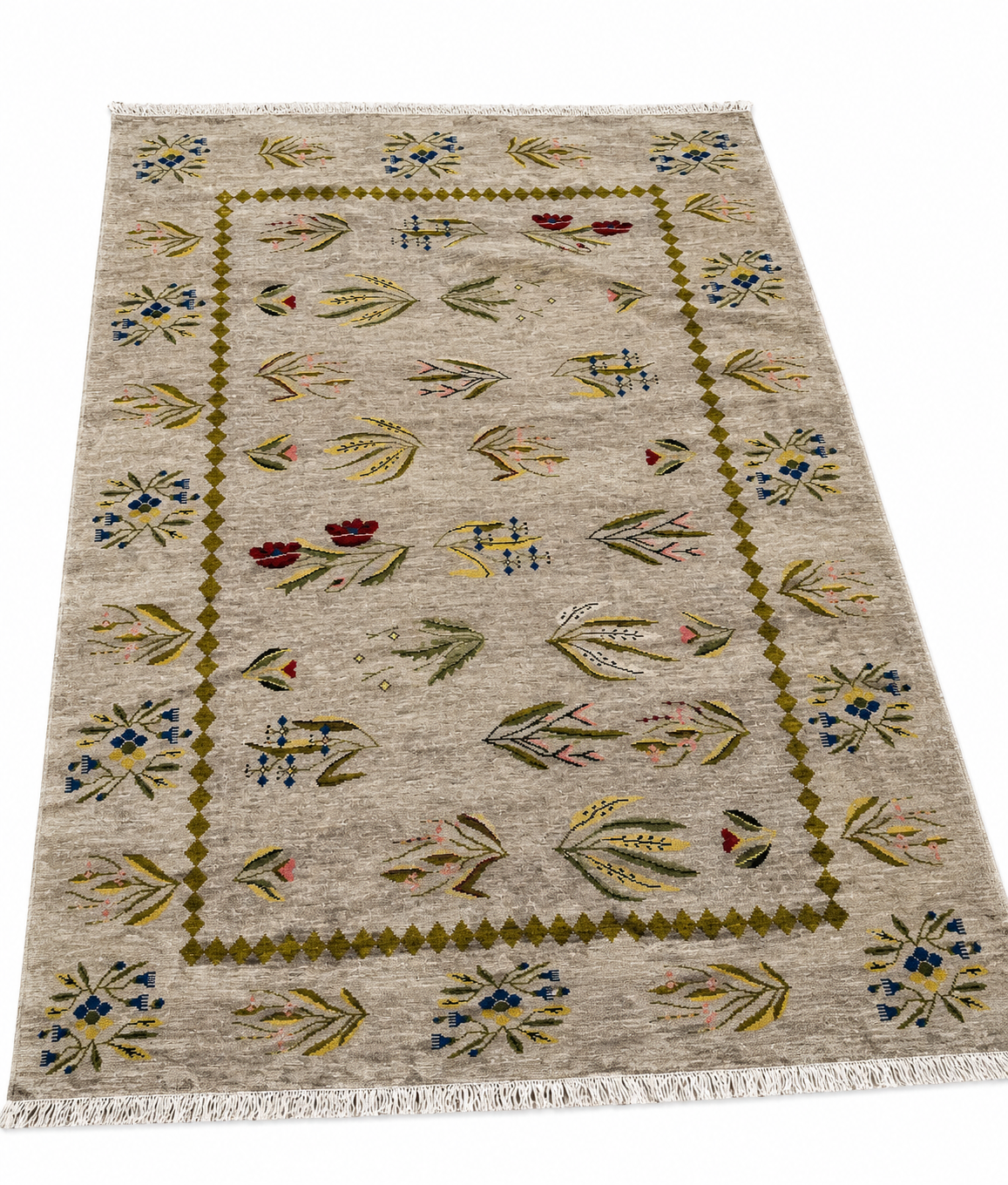 Fine Bessarabian Botanical Motif Rug c. 1970