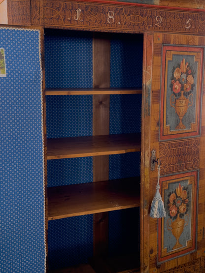 Early 18th Century Folk-Painted Cupboard of German Provenance c. 1825