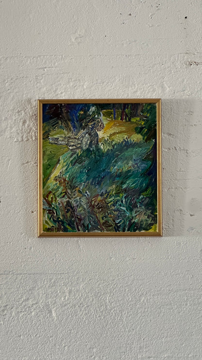 "Fields" Abstract Oil On Canvas, c. 1980