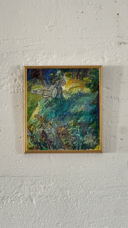 "Fields" Abstract Oil On Canvas, c. 1980