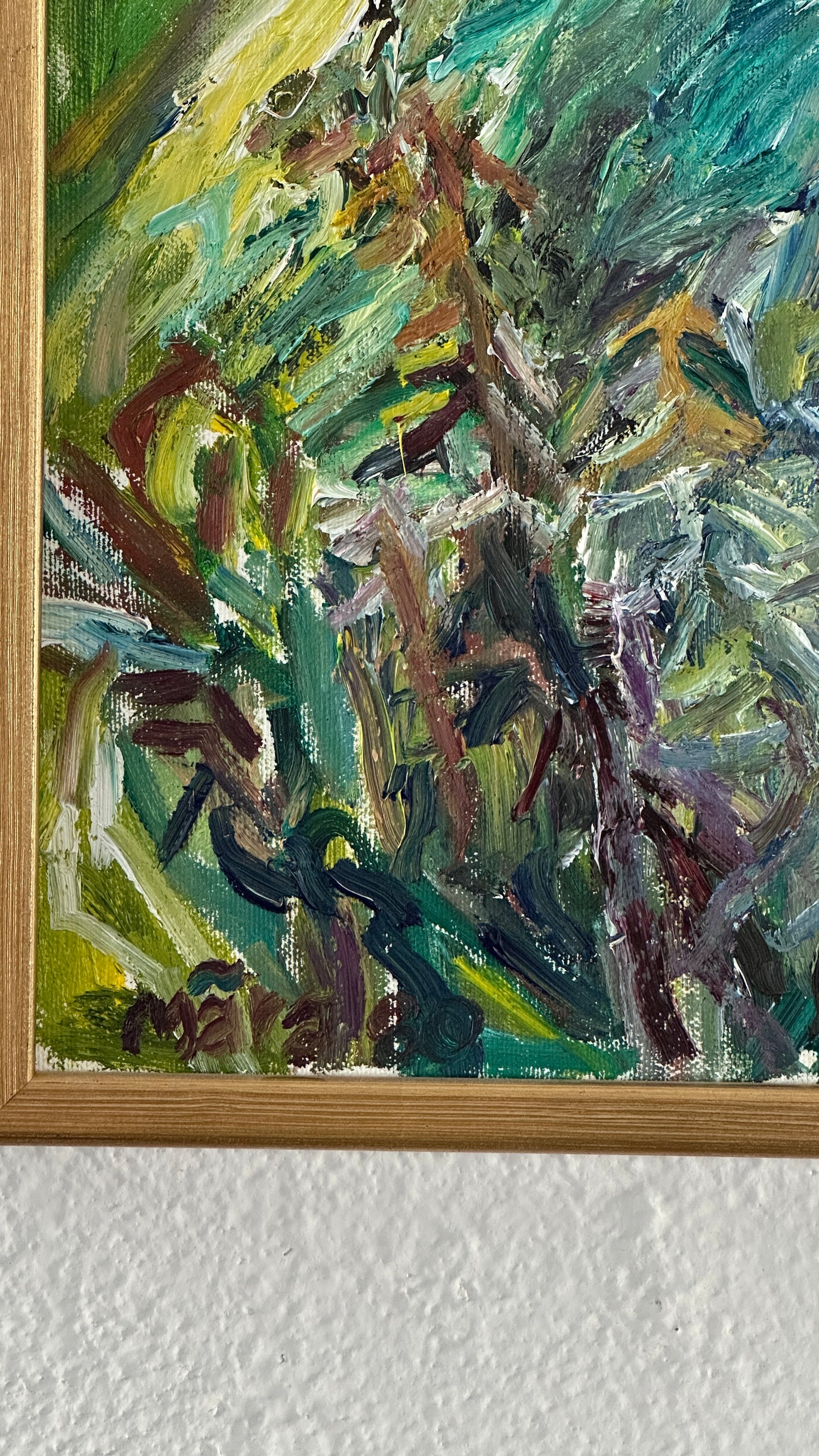 "Fields" Abstract Oil On Canvas, c. 1980