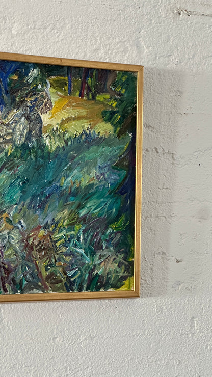 "Fields" Abstract Oil On Canvas, c. 1980
