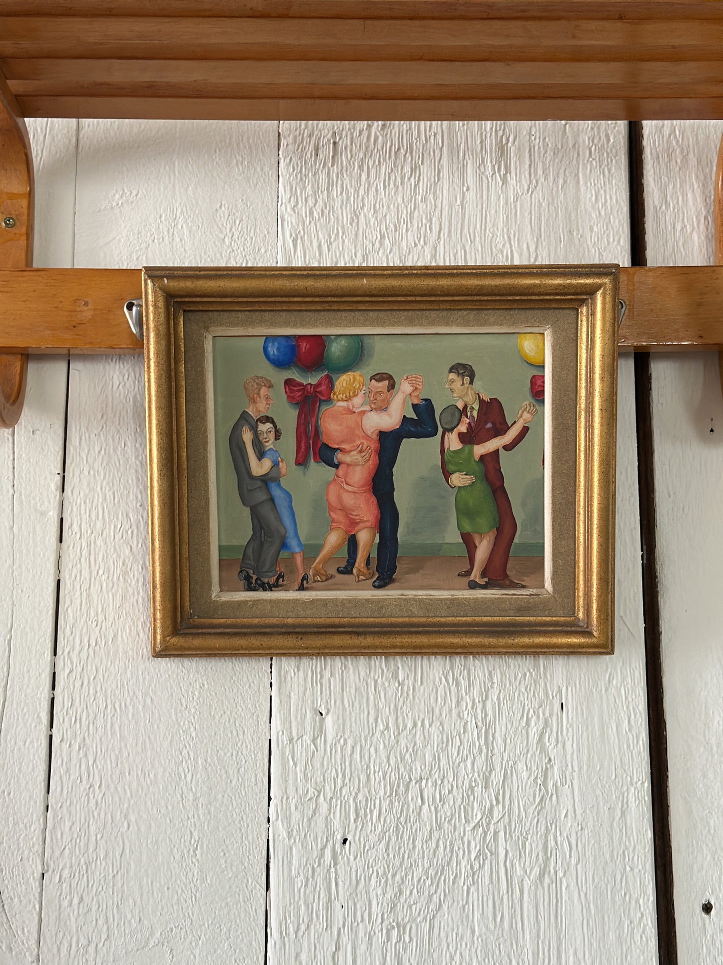 Dancing Couples by Fritz Högberg, Oil on Canvas, Signed