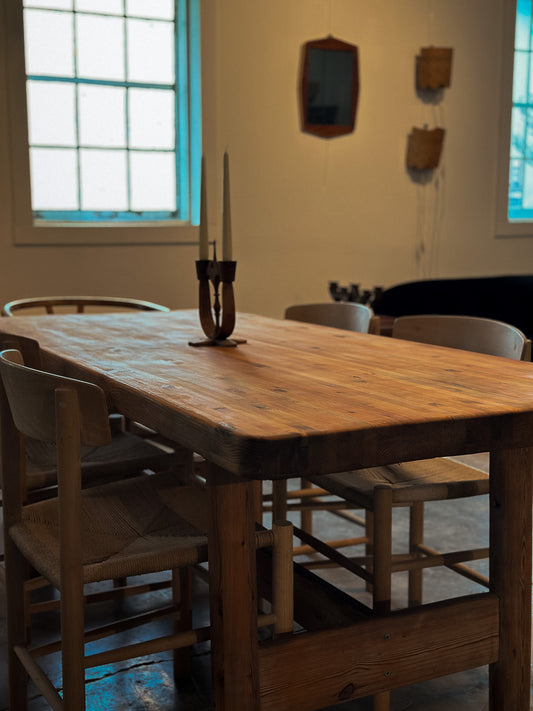 Solid Pine Dining Table by Friis & Nielsen, Denmark, c. 1970