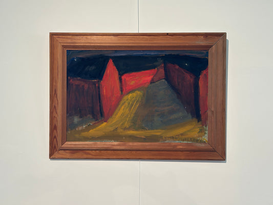 Eric Lundberg “Barn Shadows” — Oil on Panel, Signed