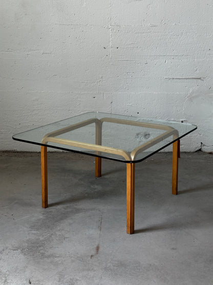 Alvar Aalto Y805a Birch and Glass Rectangular Coffee Table Finland c. 1980