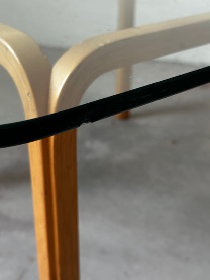 Alvar Aalto Y805a Birch and Glass Rectangular Coffee Table Finland c. 1980