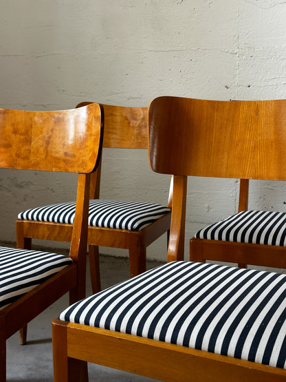 Swedish Striped Dining Chairs
