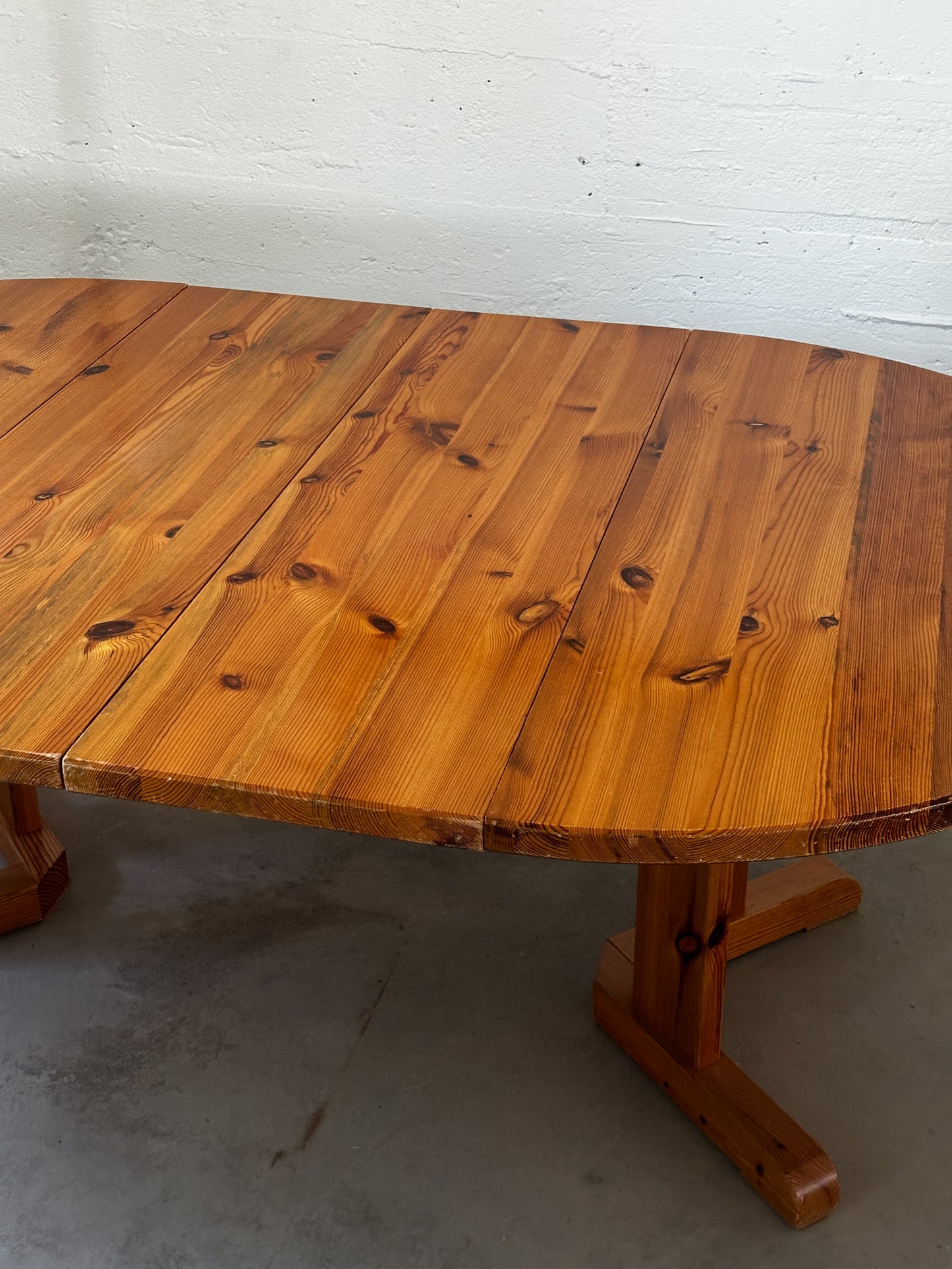 70's Swedish Pine Extension Dining Table