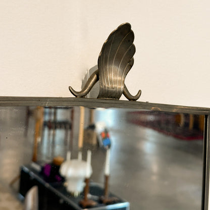 Swedish Grace Pewter Firma Svenskt Tenn Mirror, c. 1926