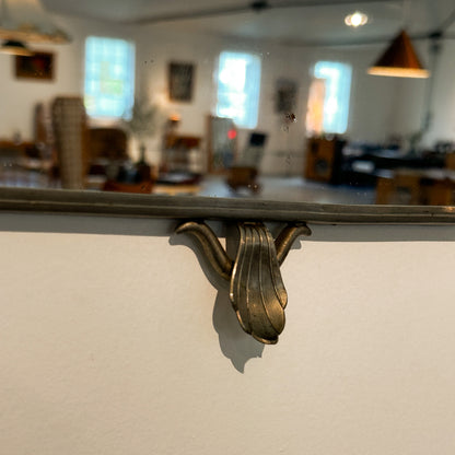 Swedish Grace Pewter Firma Svenskt Tenn Mirror, c. 1926