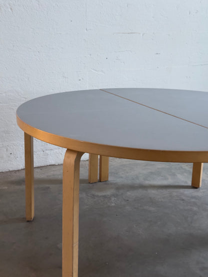 Alvar Aalto Half-Round Birch Table for Artek, Two-Part c. 1970