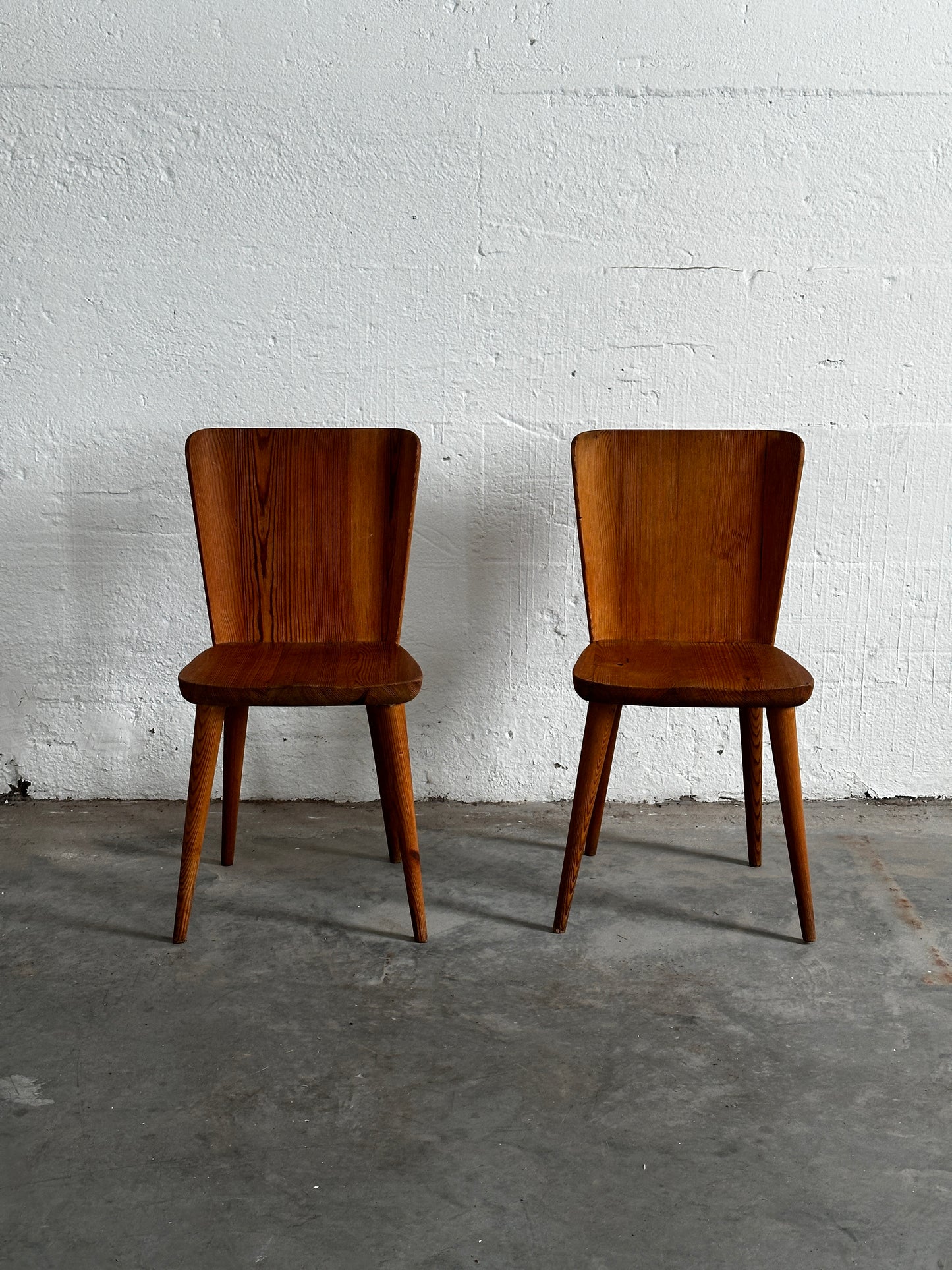 Göran Malmvall Model 510 Pine Chairs, Set of 2, c. 1950