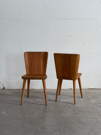 Göran Malmvall Model 510 Pine Chairs, Set of 2, c. 1950