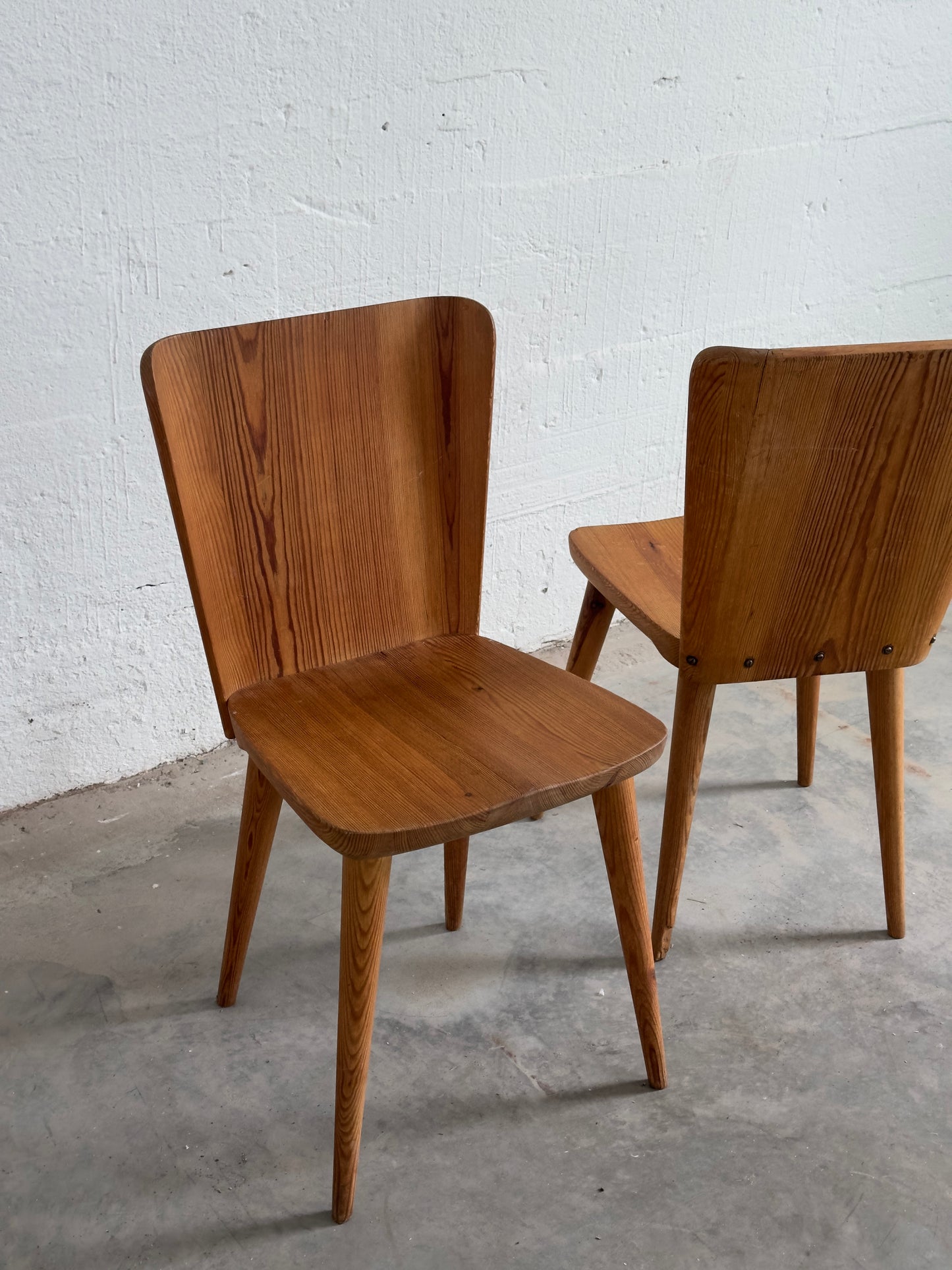 Göran Malmvall Model 510 Pine Chairs, Set of 2, c. 1950