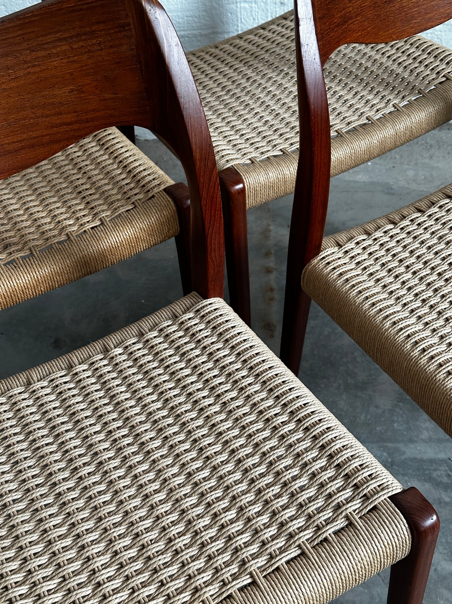 Niels O. Møller Model 71 Dining Chairs for J.L. Møller, Set of Eight, c. 1970