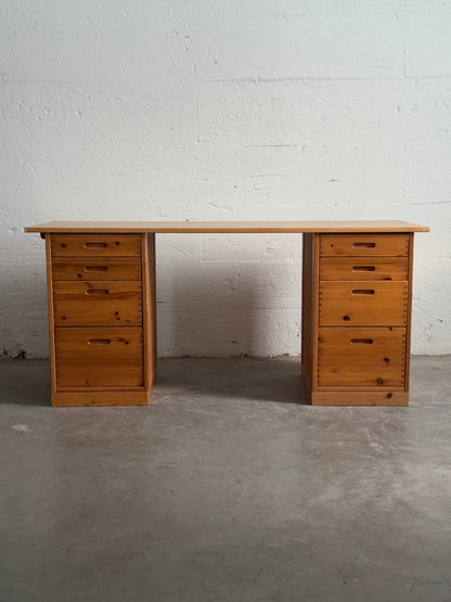 Three-Piece Pine Desk, c. 1970