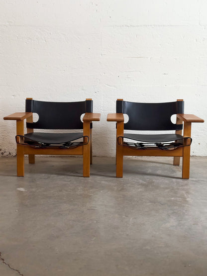 Børge Mogensen Spanish Chairs, Pair, Denmark