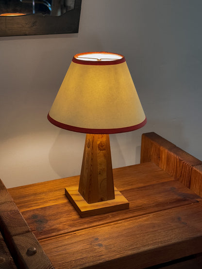 Obelisk-Shaped Pine Table Lamp, Sweden, c. 1970