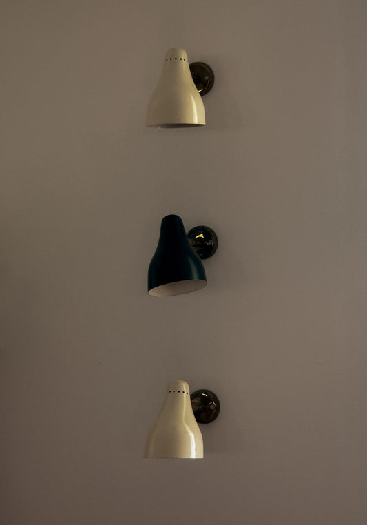 Giuseppe Ostuni Sconces for O-Luce, Model 101, White and Black
