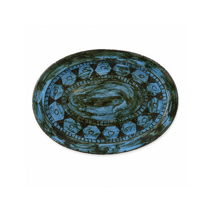 Oval Earthenware Dish by Jérôme Massier, France, c. 1900